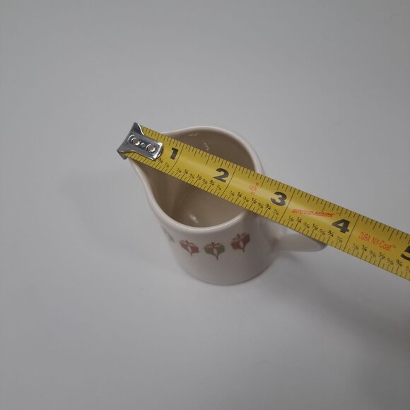 Syracuse China Syralite Creamer White Red Green Mod Style Collectible Vintage - Picture 3 of 8